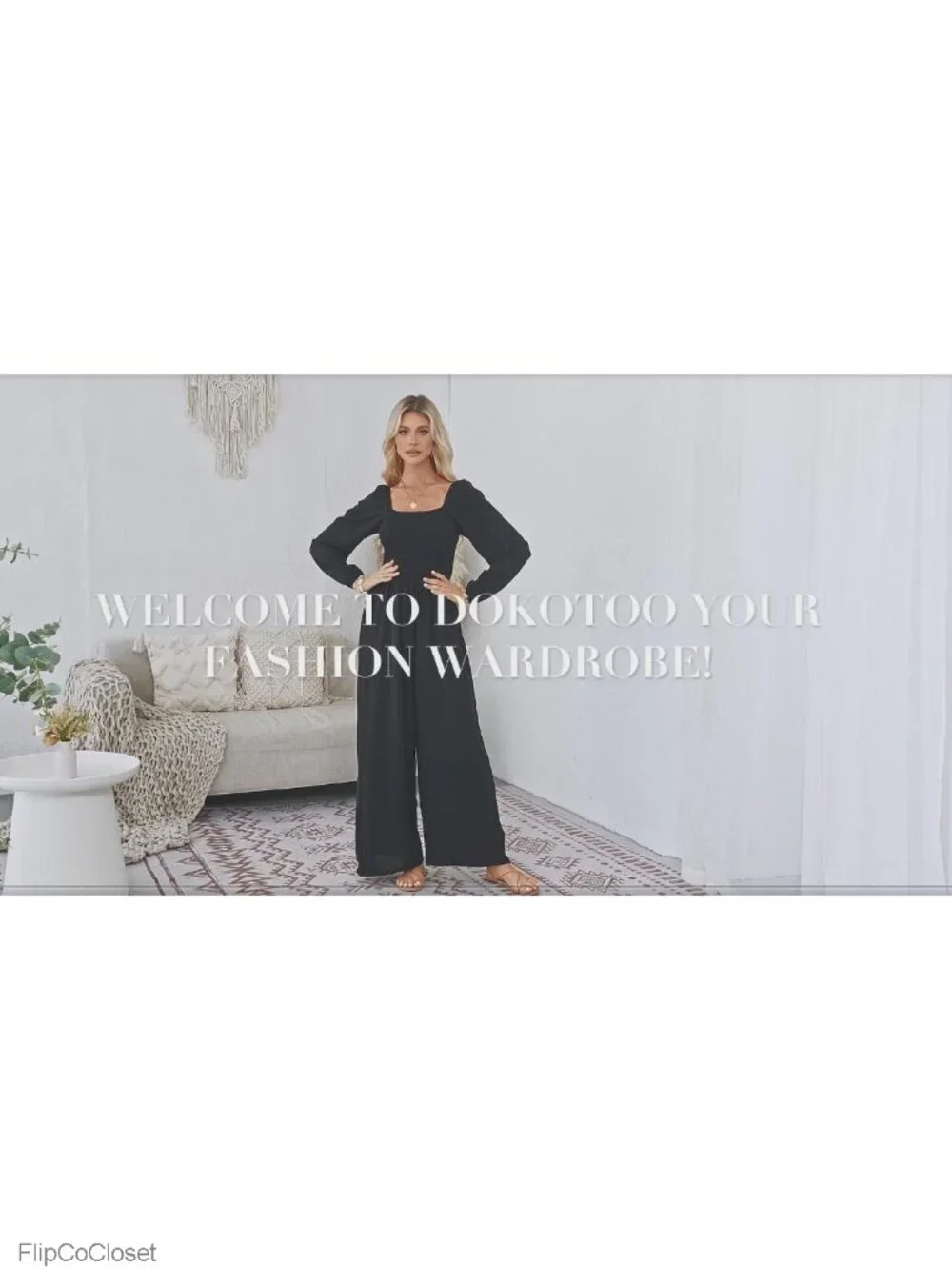 Womens Jumpsuit One Piece Long Sleeve Wide Leg Casual Romper
